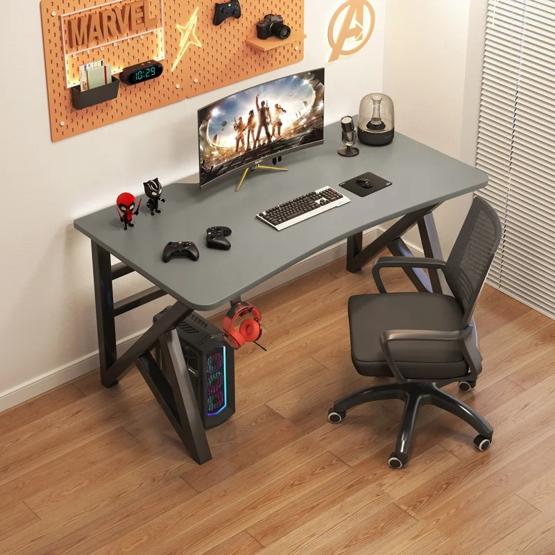 2024 YOUTAI New Product K-shaped Thickened Frame Computer Gaming Table with Cable Management Groove and Chair