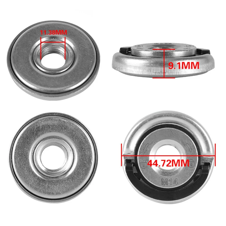 M14 /M10 For 100 Type Angle Grinder Quick Release Self-Locking Grinder Pressing Plate Flange Nut Power Chuck Tools