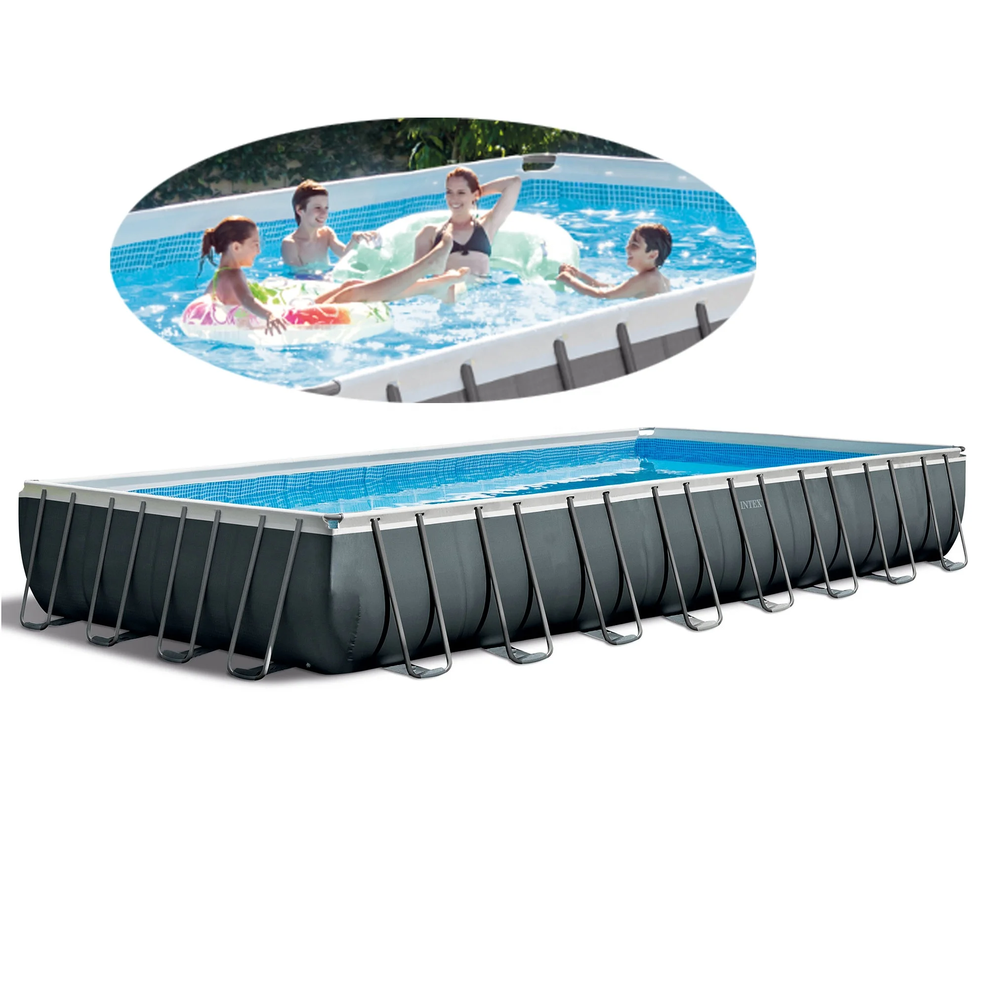 Intex 26374 Ultra XTR Rectangular Above Ground Frame Swimming Pool Set