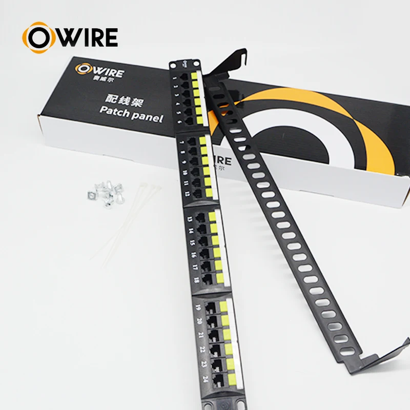  Тонко обработанная оптическая коммутационная панель Owire 24 port rj45