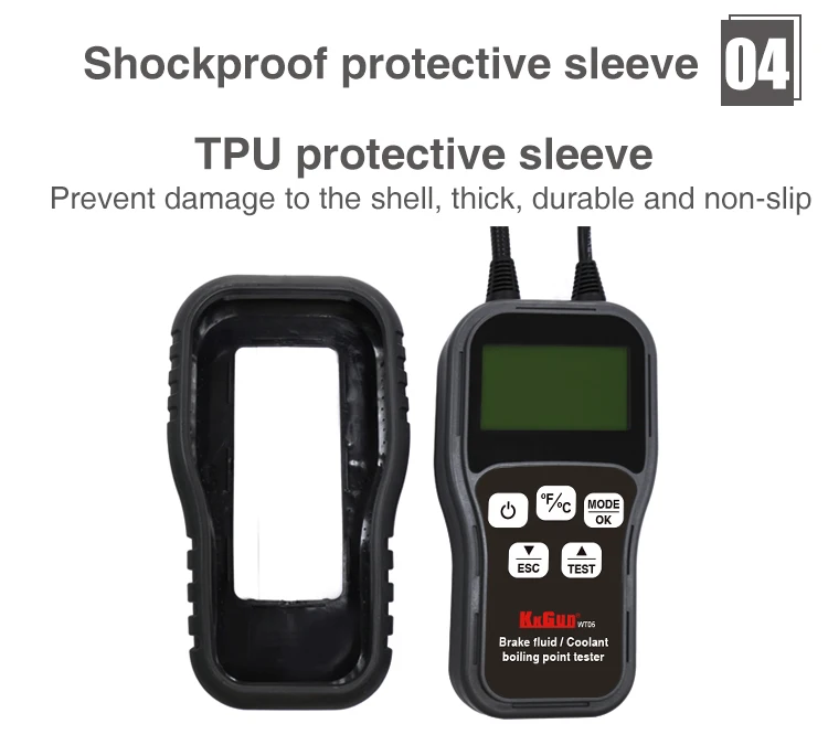 Brake Fluid Tester Auto Brake Diagnostic Testing Tool Hydraulic oil/Liquid/Oil Moisture Analyzer for DOT3/DOT4/DOT5.1 BrakeFluid