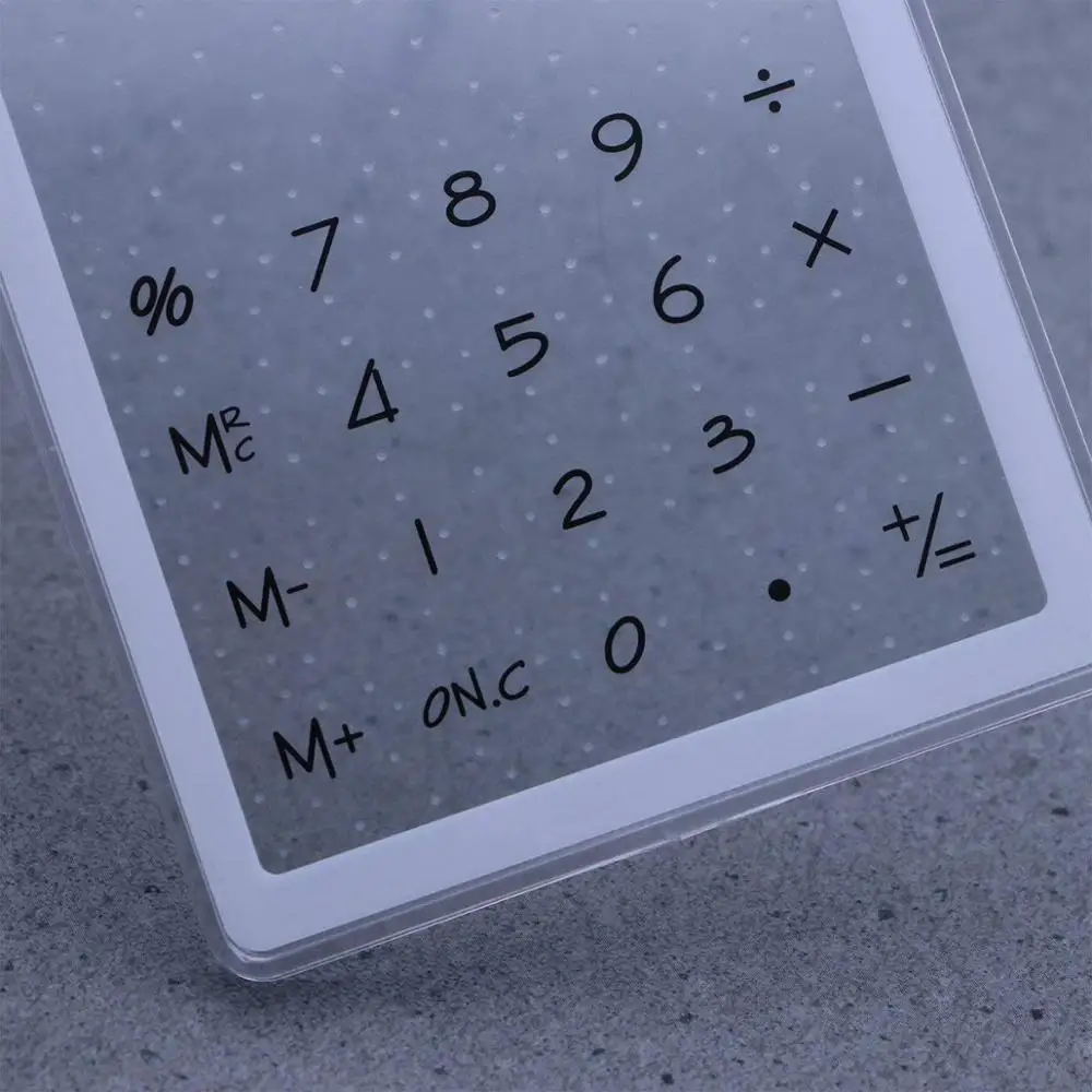 
Solar Energy Led Calculator Touch Screen Panel Transparent Calculator 