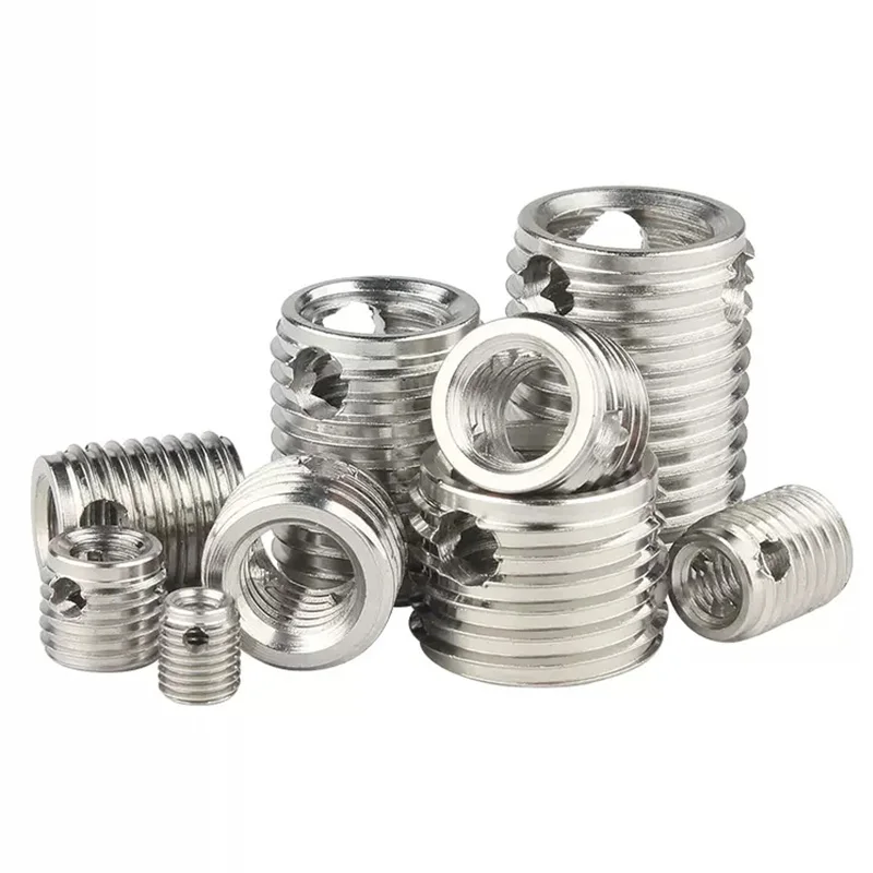High quality Stainless Steel 3-hole Self tapping thread Insert 308 307 Type Slotted Thread Sleeve Screw Wire