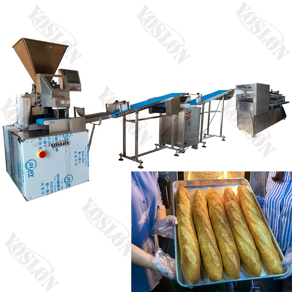 Yoslon Automatic Bread Making Machine Loaf Baguette Bread Maker French Make Machine Nuts Processing Toast Production Line