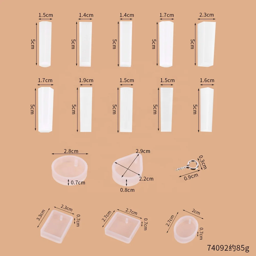 Wholesale Liquid Silicone Mold Necklace Pendant  Epoxy Resin Molds Silicone Mould For DIY Jewelry Finding Making Tool