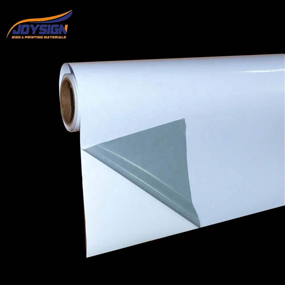 JOYSIGN Excellent Quality White PVC Vinyl Sticker Adhesive for digital printing