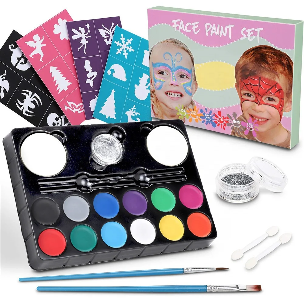 
14color Water Based Easy to Wash Double Face Paint Color Set for Kids paint water based 