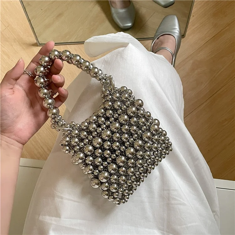 Wholesale Fashion Design Sparkle Pearl Clutch Bag Mini Dinner wedding Crossbody bag Designer Hollowed out Chain Bag Tote Ladies