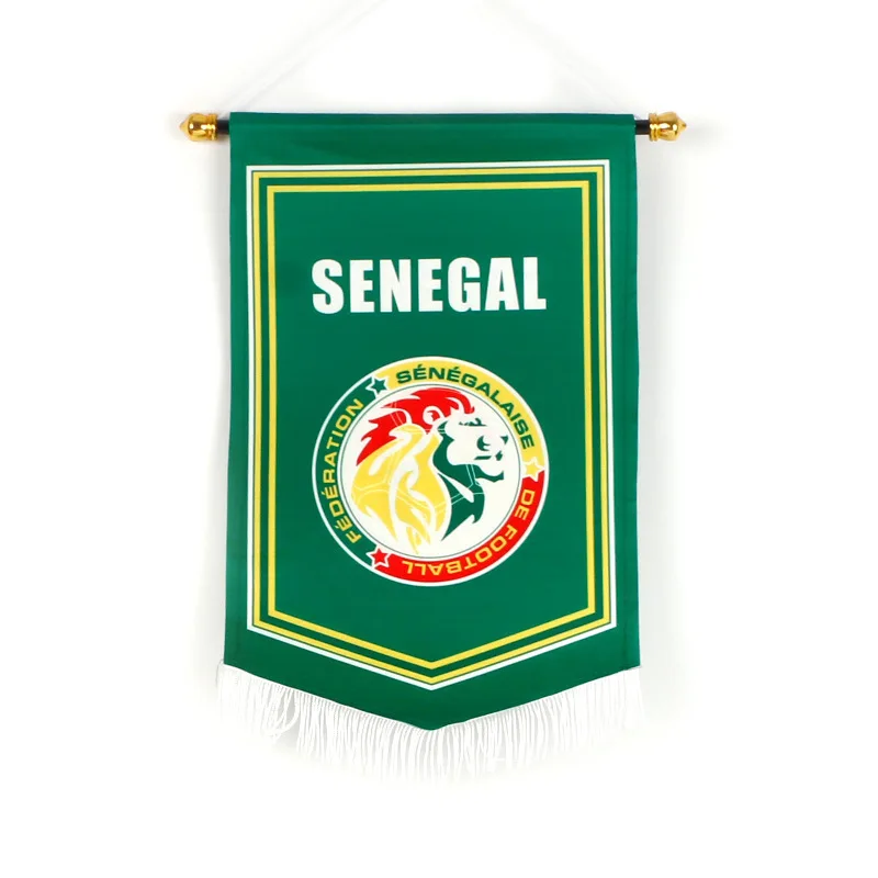 Small Minimum Order Quantity Customize Any Design  Football Pennant Decorative Hanging Display Flag for Football Club