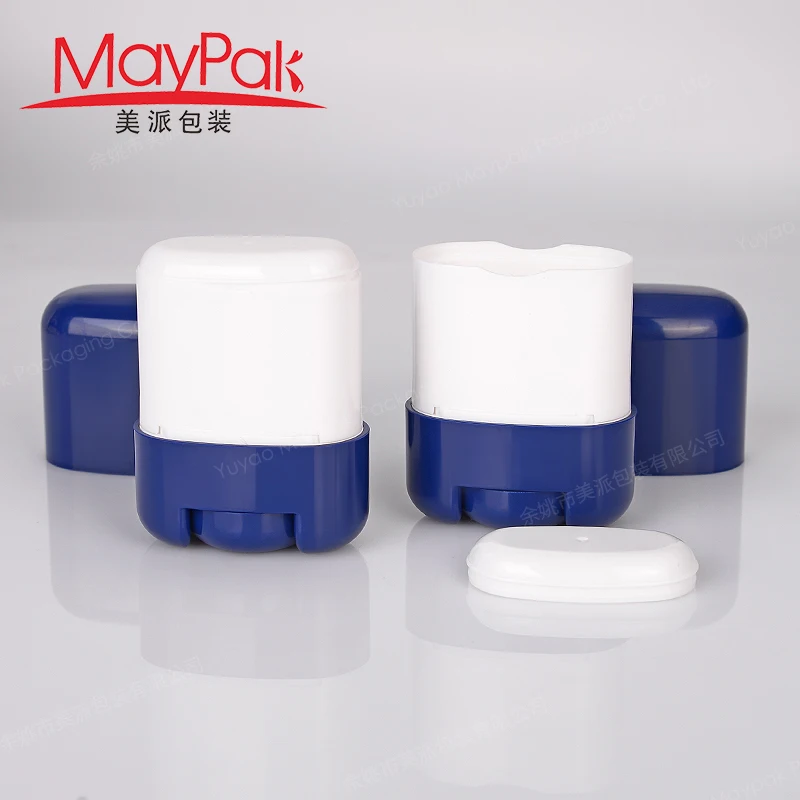 Wholesale 35ml 35g Oval Shape Plastic ABS PP PCR Mens Colorful Cosmetic Twist Up Refillable Stick Deodorant Container Packaging