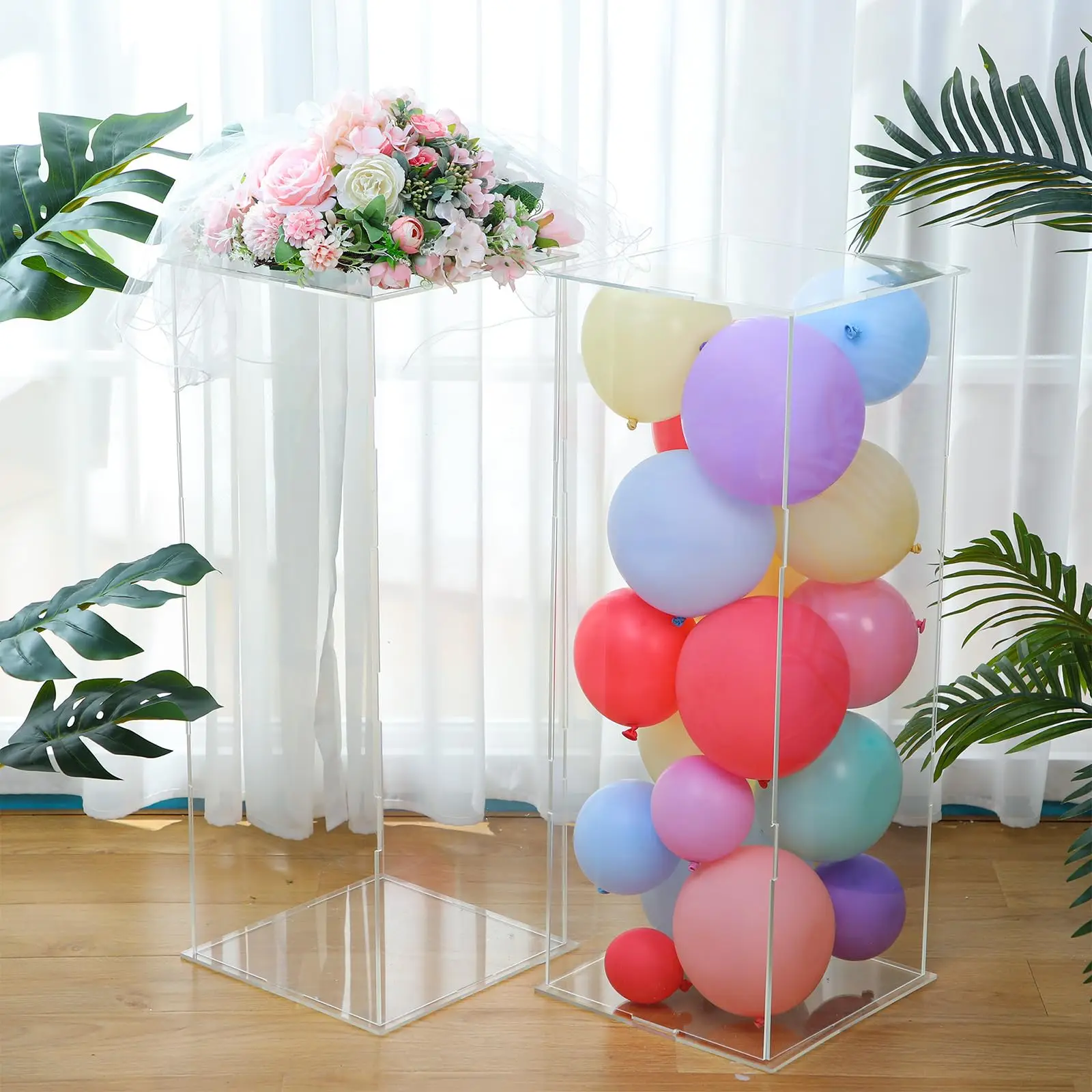 Acrylic cube display rack cake stand wedding decor centerpieces birthday party event decor backdrop base acrylic pedestal stand