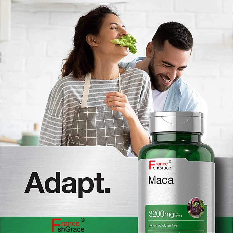 Non-GMO Gluten Free Maca Root Capsules 3200 mg 120 Pills Peruvian Maca Extract for Men and Women