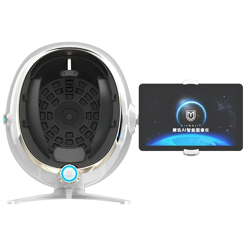 Best quality 3D simulation technology beauty machine wood lamp face scanner hair testing magic mirror facial skin analyzer