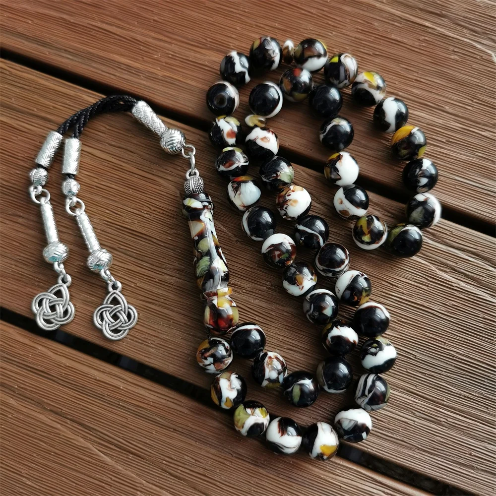 Islamic Tasbih Muslim Misbaha Arabic Fashion Bracelet Gift Accessories Masbaha Unisex Resin Amber Prayer Beads