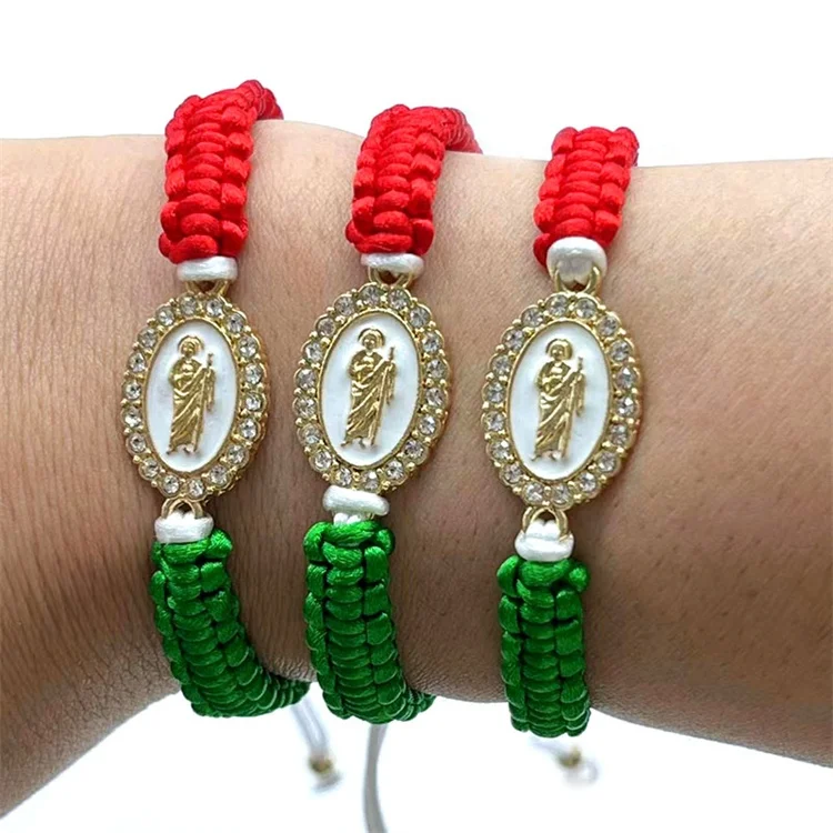 Hand-Woven Bracelets As Gifts or Prayer  Can Worn by Men  and Women  Mexican Series  Saint Judas the Father  Handmade  Bracelets