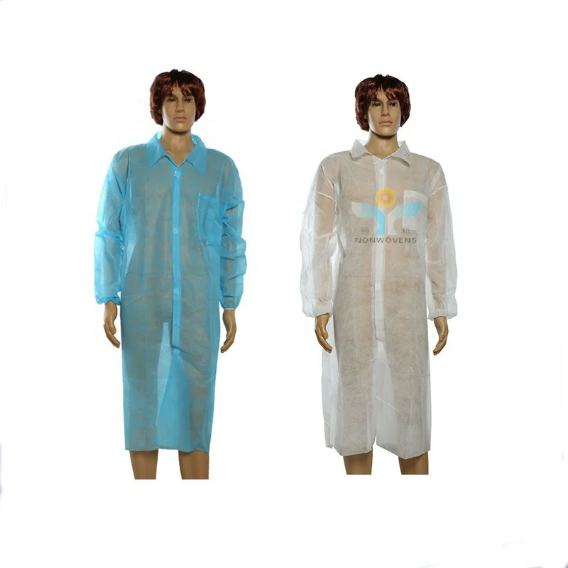 Yihe Disposable Colorful Lab Coat PP SMS Non-woven Material Uniform Protective Coverall Anti-static