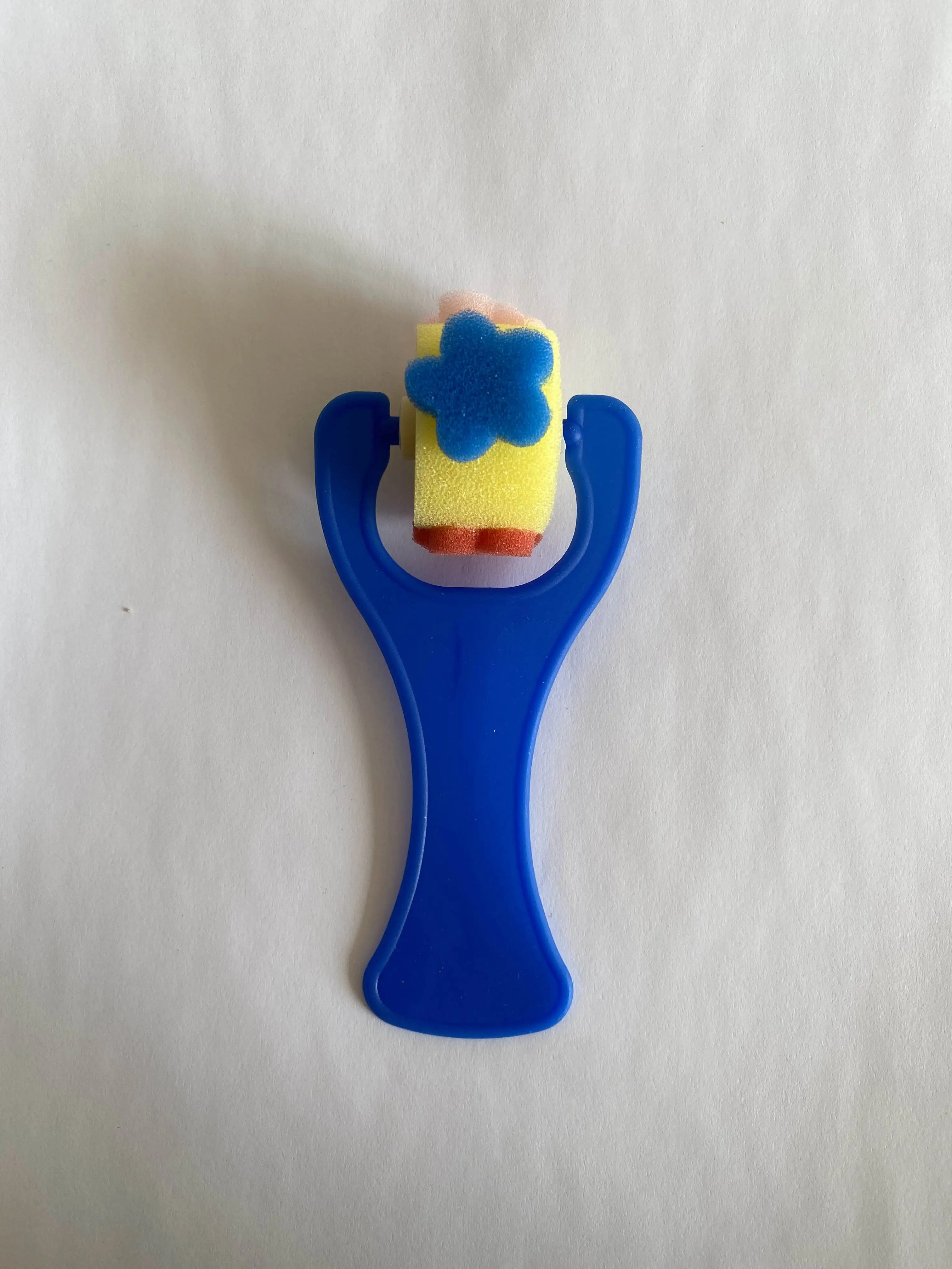 Factory Sale Various Small Slingshot Roller Decal Blue Roller Hair Sponge Brush With Handle