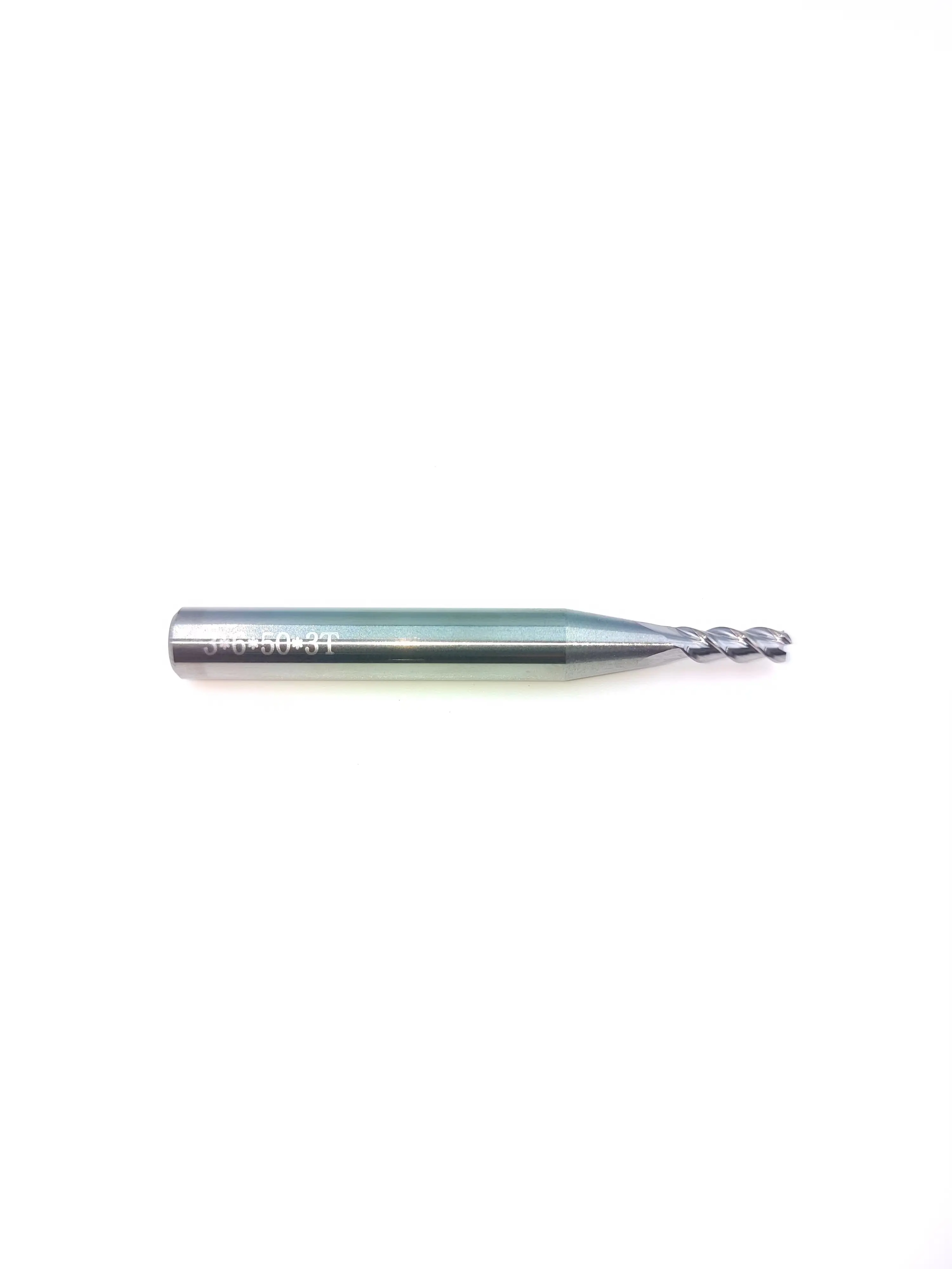 HRC55 solid carbide milling cutters standard length uncoated 3-flute square end mills for aluminum alloy
