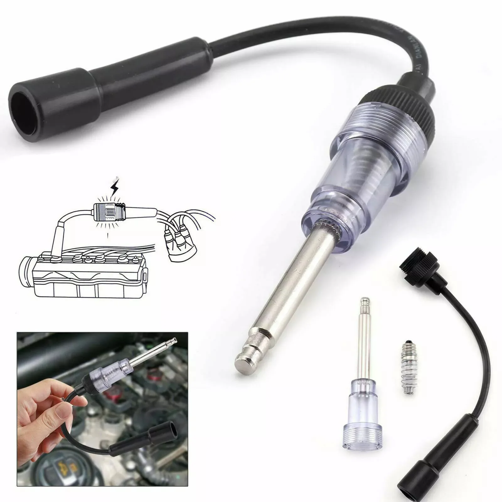 Good Quality QA1106 Car Spark Plug Tester Pen Automotive Ignition Detector Detector Device Diagnostic Tool