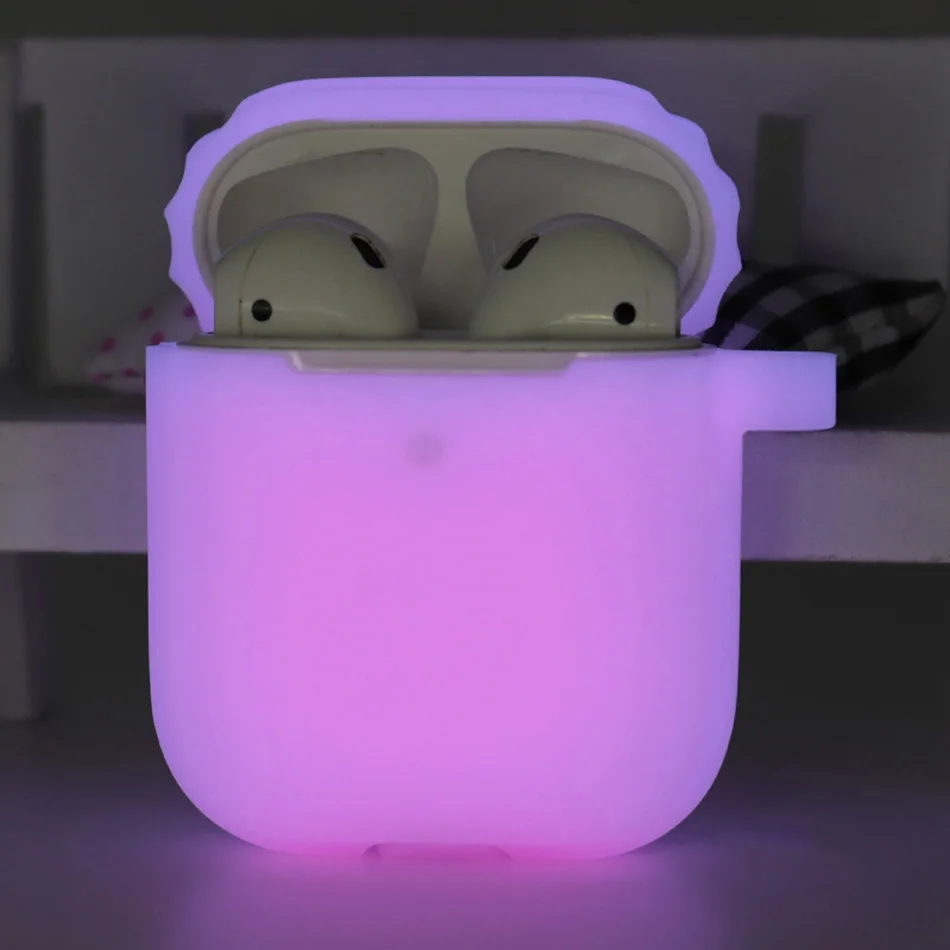Светящийся светоизлучающий беспроводной защитный чехол для Airpods