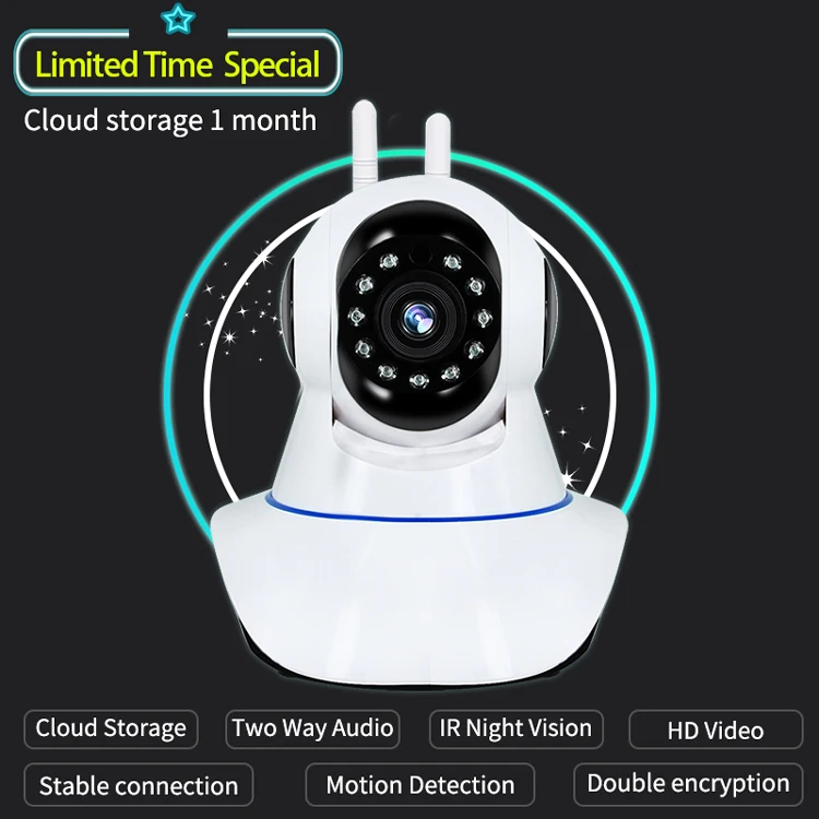 
motion detecting alarm intercom calls wireless ip camera 360 degrees hd video conferencing camera 