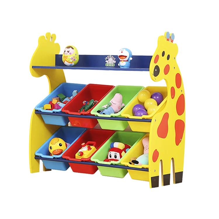 Детский шкаф с жирафом для хранения игрушек детский деревянный