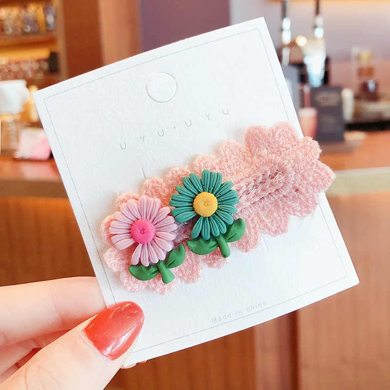 
Sandro cute hair clips daisy flower hairpin kids hair clips for baby girls 