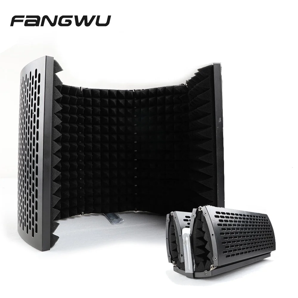 Пластиковый студийный звукоизоляционный экран для звукоизоляции микрофона с 3 и 5