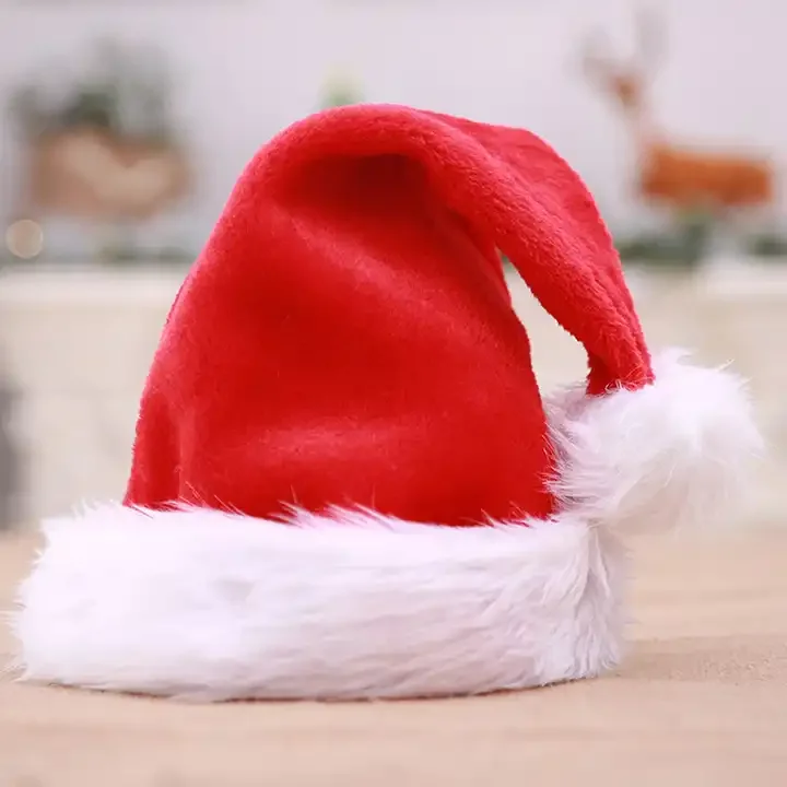 Wholesale Christmas Hat Xmas Hat Holiday for Adults Unisex Santa Hat For Party Supplies