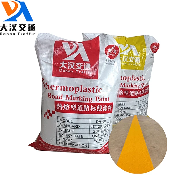 High Quality Wholesale Custom Cheap Yellow And White Reflective Thermoplastic Paint For Road Line Marking Construction