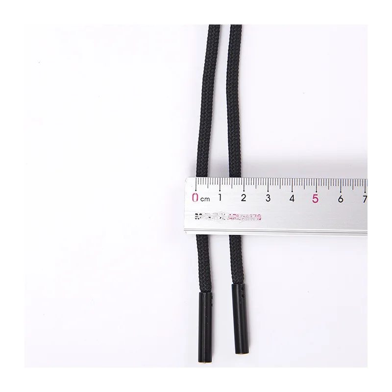 New Arrival Eco-friendly Custom Fashion Polyester Round Flat Drawstring Cords With Metal End Tips for Hoodie shorts