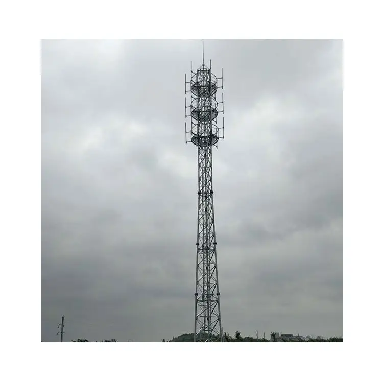 High Efficiency Antenna Mast Steel Telecom Mobile Communication Signal Tower