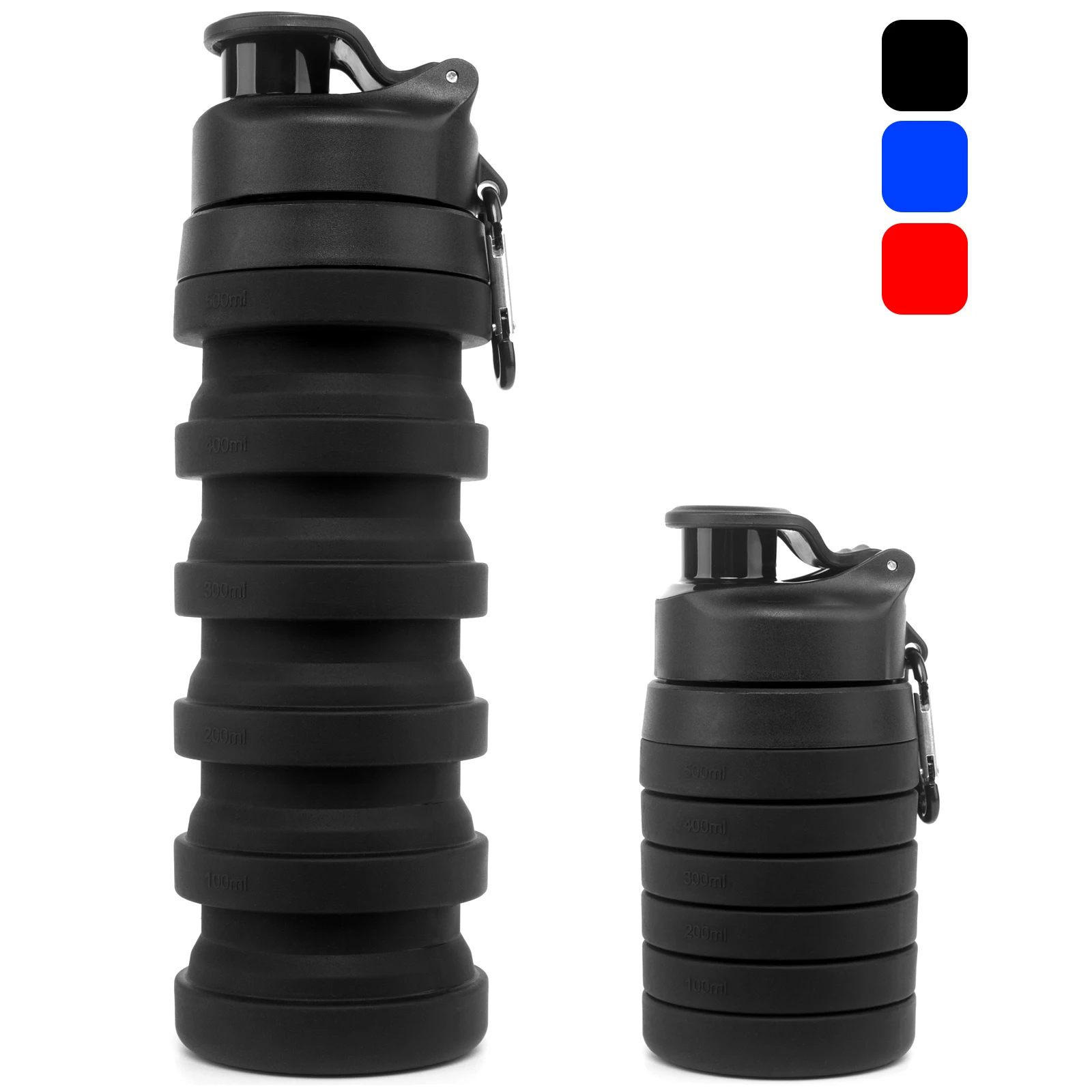 Wholesale Portable Outdoor BPA Free Foldable Silicone Cup folding Collapsible Water Bottle