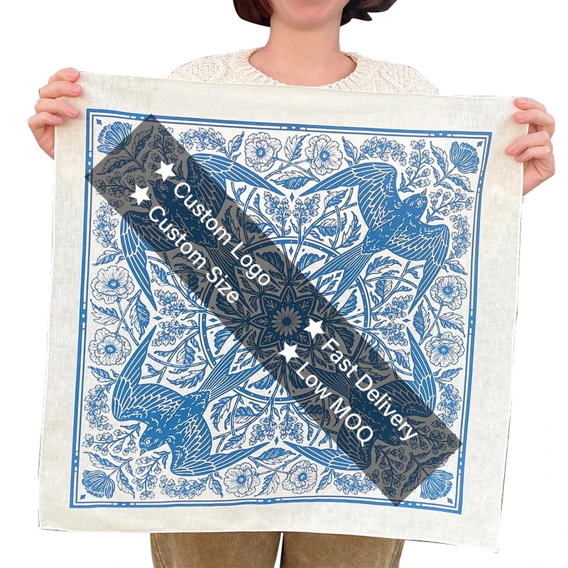 multifunctional bandana colourful custom square fabric printed headwear classic custom bandana with logo bandana custom design