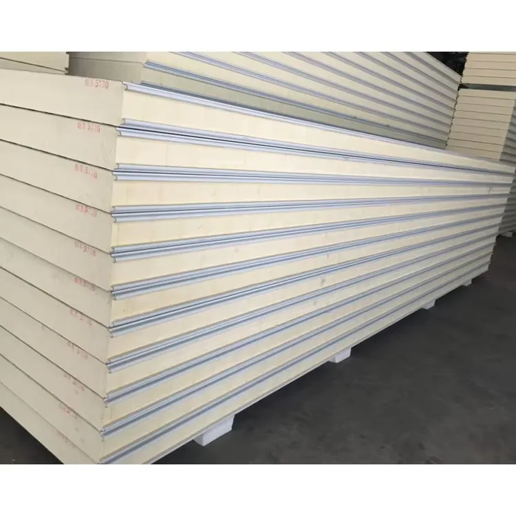 Factory Direct 100mm Thickness PUF PU Corrugated Panel Modern Design Sandwich Insulation Board Wall Roof Warehouse EPS PIR Foam