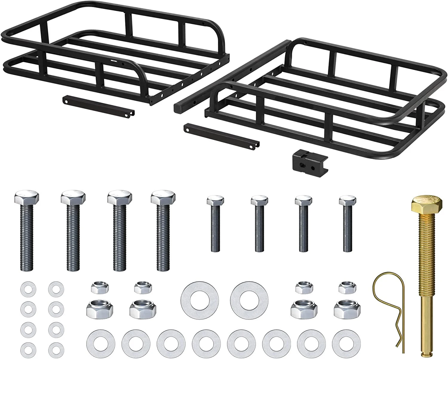 High quality commercial steel towbar car rear luggage buy cargo rack basket on trailer hitch