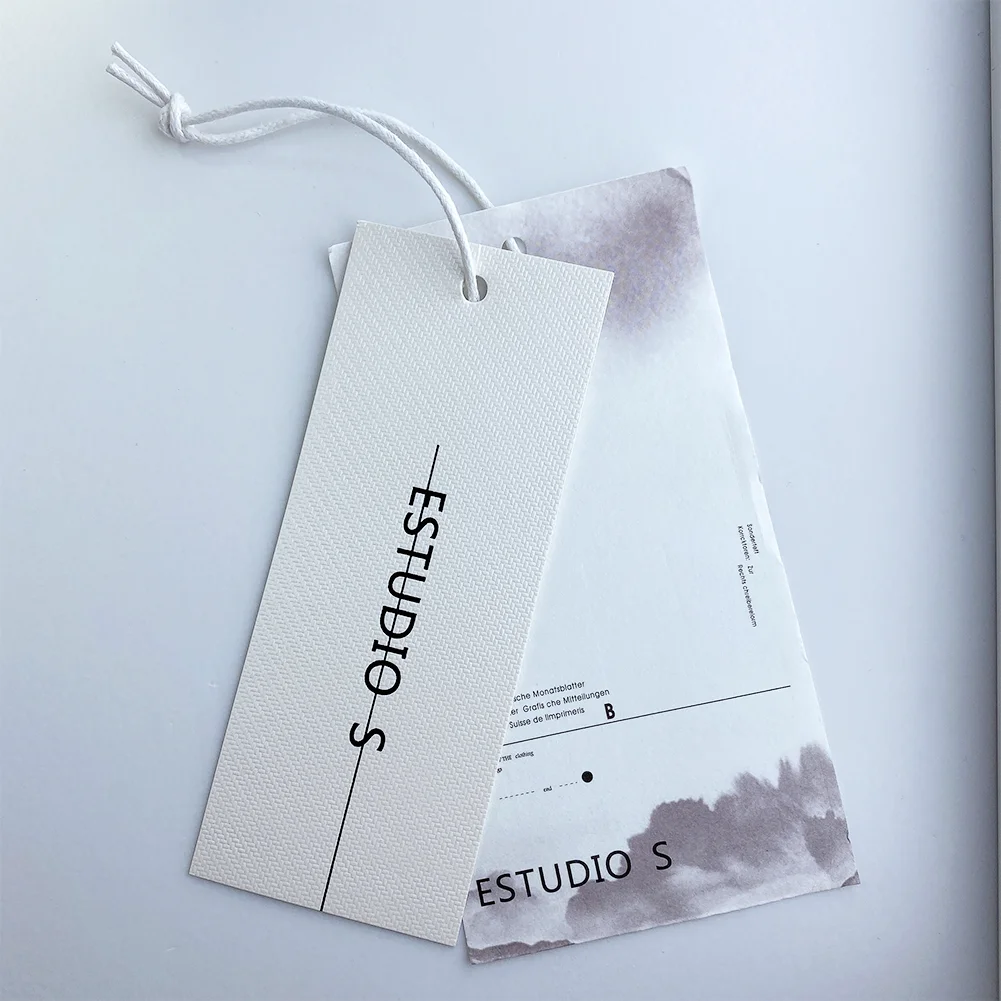 High Quality Canvas Custom Hang Tag With Grommet And String For Label Clothes