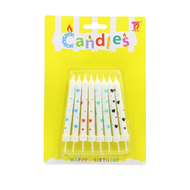 Long Thin Cake Birthday Candles with Holders for Birthday Cakes