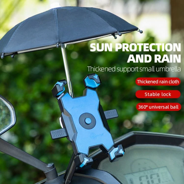 High Quality Rearview Mirror Phone Holder With Sun Shade Umbrella Stable Waterproof Bracket Rainproof Bike Cycling Phone Holder.jpg