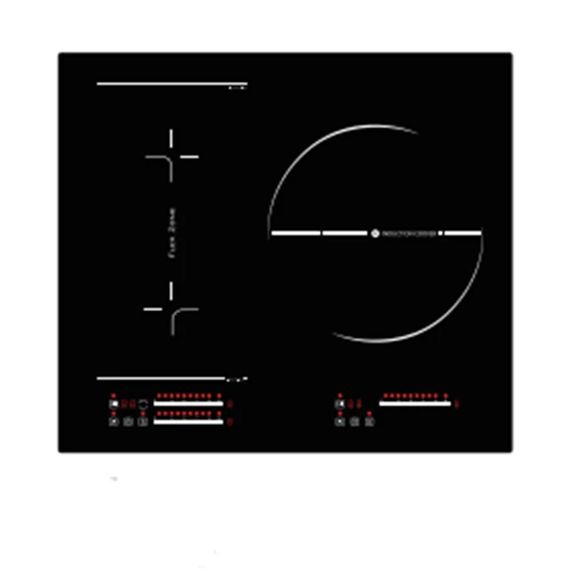 Hot sale Black Color Induction Cooker Ceramic Glass Plates with 3 burners