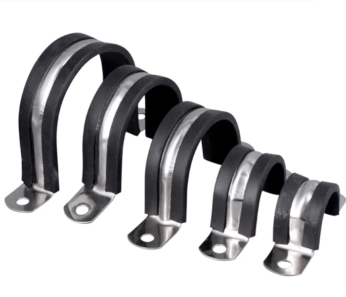 M8+10  pipe clamp with rubber