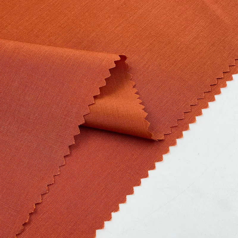 China woven factory weave high density cupro loose-fitting track copper imitation ammonia plain dyed 60% rayon 40% poly fabric