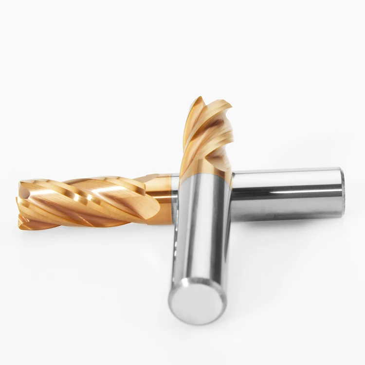 Round nose milling cutter Hard alloy CNC cutter 4-edge copper tungsten steel milling cutter