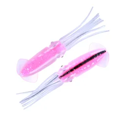 SNEDA Squid Lures Saltwater Luminous Squid Soft Fishing  11.6cm 10g PVC/Silica Gel Lighted Artificial Bait