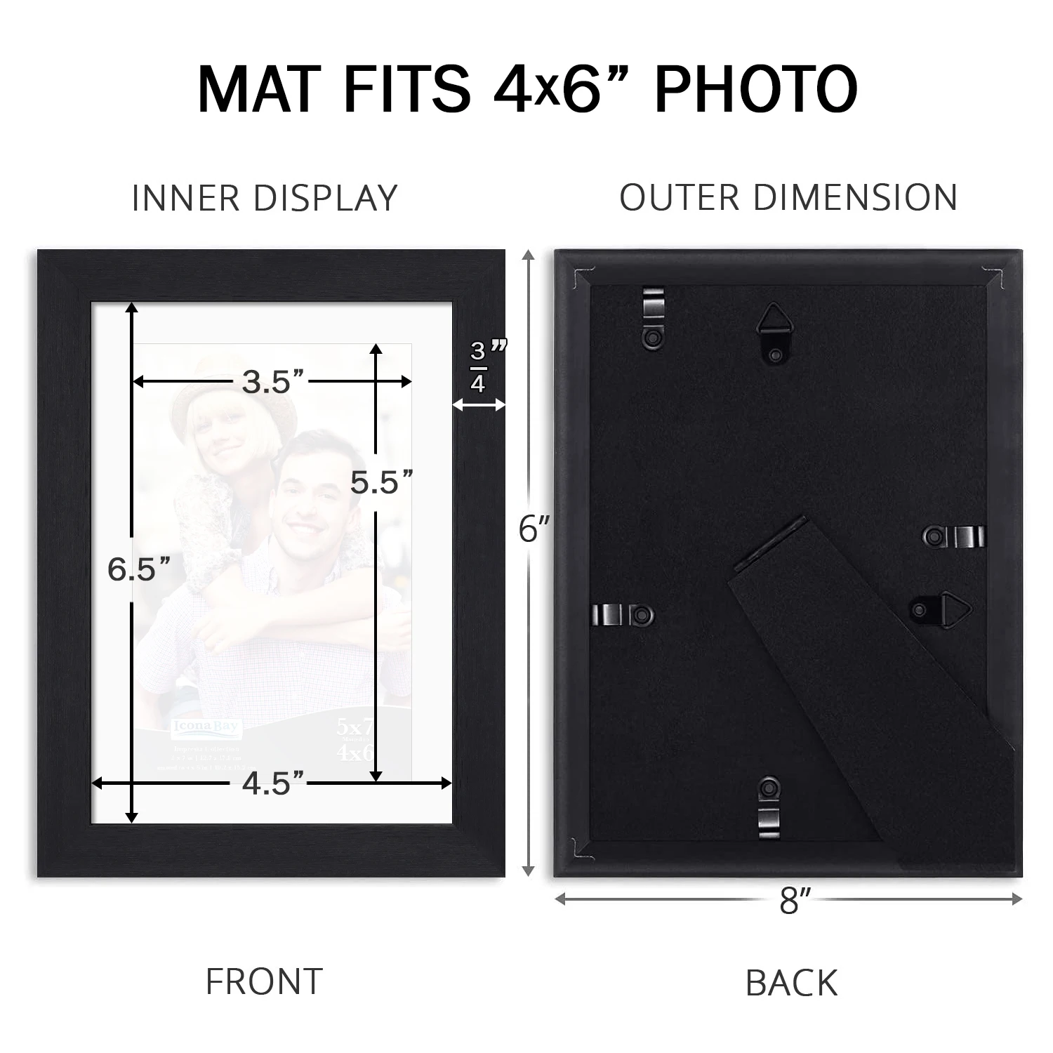 Factory Price Custom Decorative Black Photo Frame Wholesale 4X6 5X7 8X10 8.5X11 Plastic Picture Frame