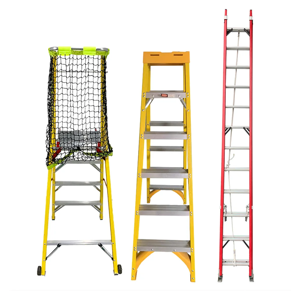 Telescopic-ladder-fiberglass A Frame Foldable High Quality Frp A Type Double Step Ladder