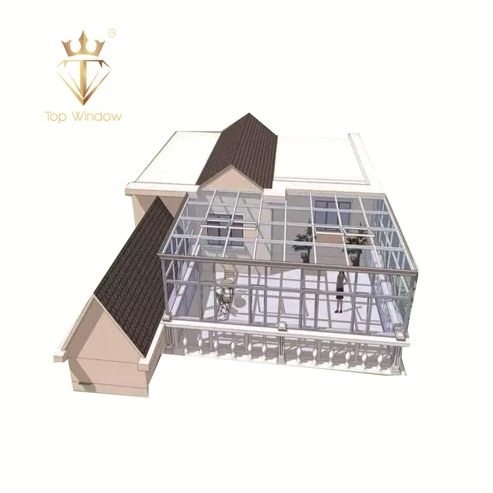 Aluminum UPVC  Costarica Nicaragua Salvador Guatemala Mexico Panama Aluminium Conservatory Sun Room Plastic Pvc Sunroom