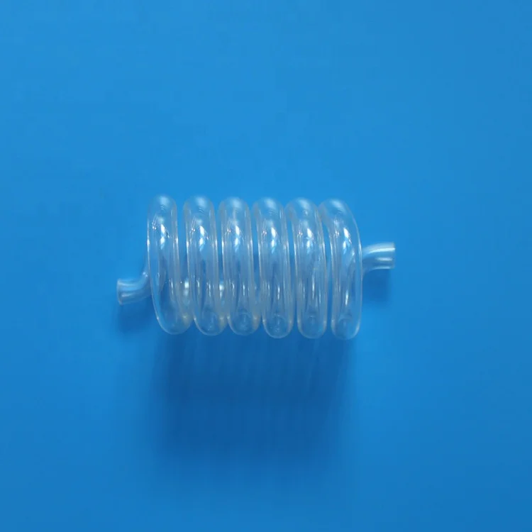 Спиральная прозрачная кварцевая стеклянная трубка