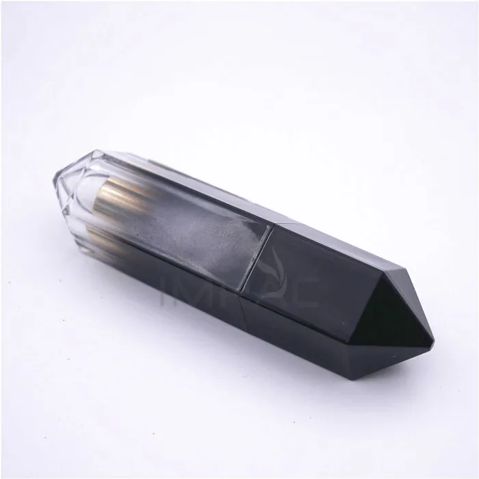 Gradient black luxury lipstick containers and packaging for lip balm
