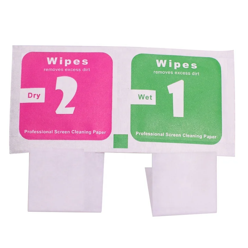 Безворсовые одноразовые салфетки для очистки экрана смартфона влажные сухие
